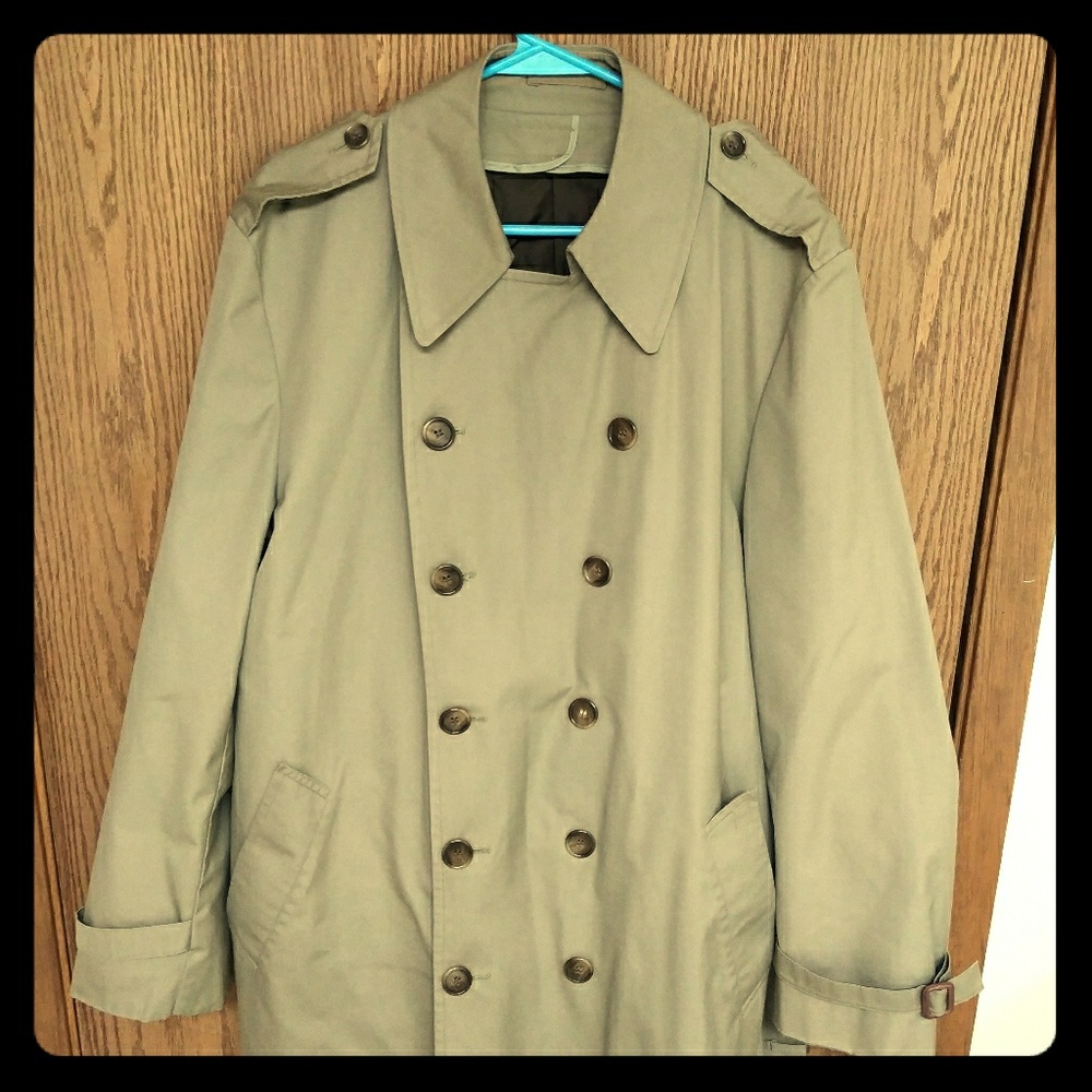 Vintage London Fog Olive Trench Jacket 42L